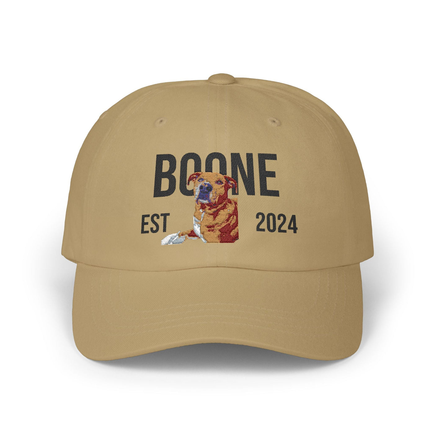 Personalized Classic Dad Cap with Custom Dog Embroidery - Great Gift for Pet Lovers, Fathers Day, Birthdays, Casual Wear, Outdoor Activities Printify