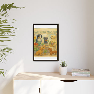 Framed Dog Art Print, Colorful Pet Decor, Animal Lover Gift, Farmhouse Wall Art, Dog Lover Home Decoration Printify