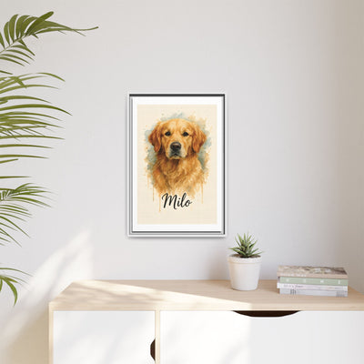 Framed Canvas, Dog Lover Decor, Lifelike Design, Home Wall Art, Matte Canvas Print, Housewarming Gift, Birthday Present for Dog Owners Printify