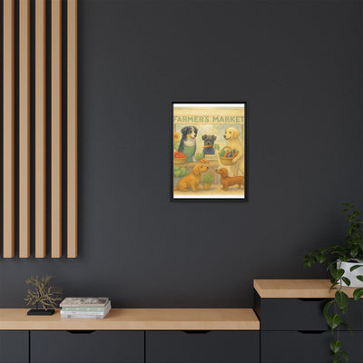 Framed Dog Art Print, Colorful Pet Decor, Animal Lover Gift, Farmhouse Wall Art, Dog Lover Home Decoration Printify