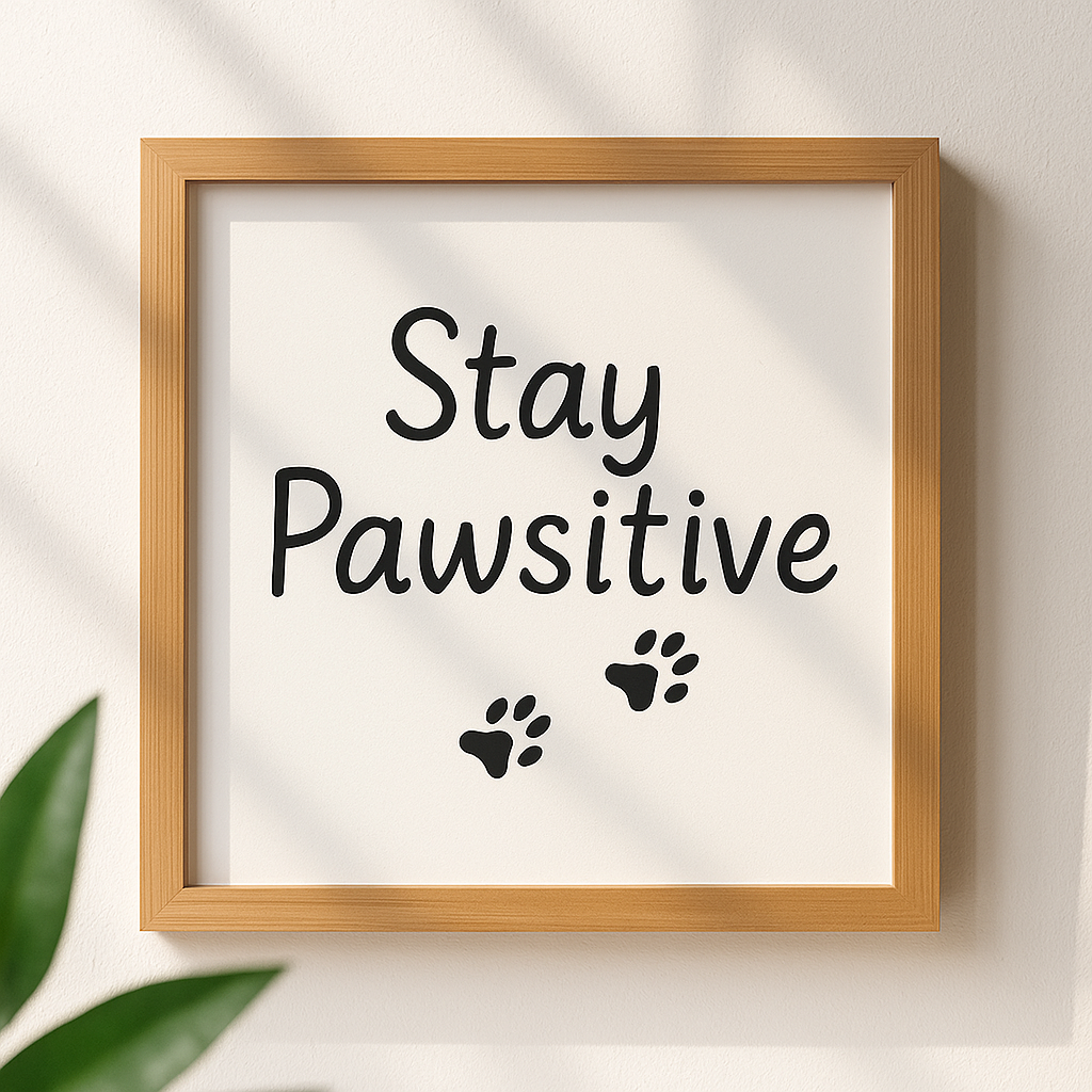 Stay Pawsitive Wall Art