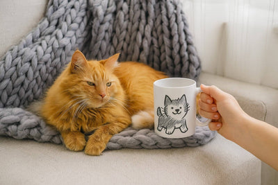 Minimalist Cat Art
