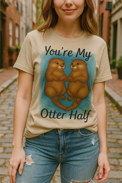 You re My Otter Half Shirt  Cute Animal Pun T Shirt for Couples  Otter Lovers Gift  Valentine Day or Anniversary Tee   Funny Wildlife Shirt Printify