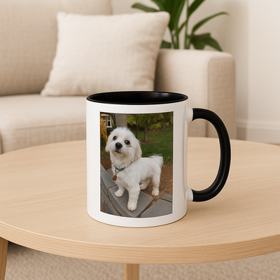 Custom Dog Photo Mug - Personalized Pet Lover Gift, Coffee Cup with Your Pet's Picture, Unique Keepsake for Dog Moms & Dads, Dog Lover Gift, Printify