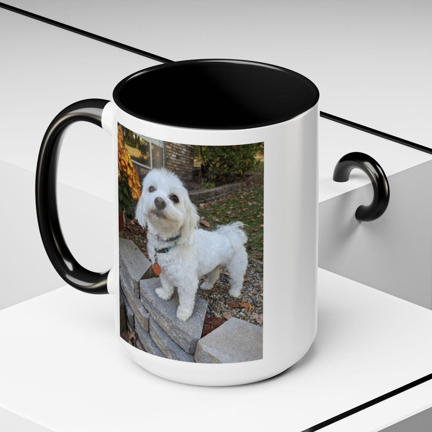 Custom Dog Photo Mug - Personalized Pet Lover Gift, Coffee Cup with Your Pet's Picture, Unique Keepsake for Dog Moms & Dads, Dog Lover Gift, Printify
