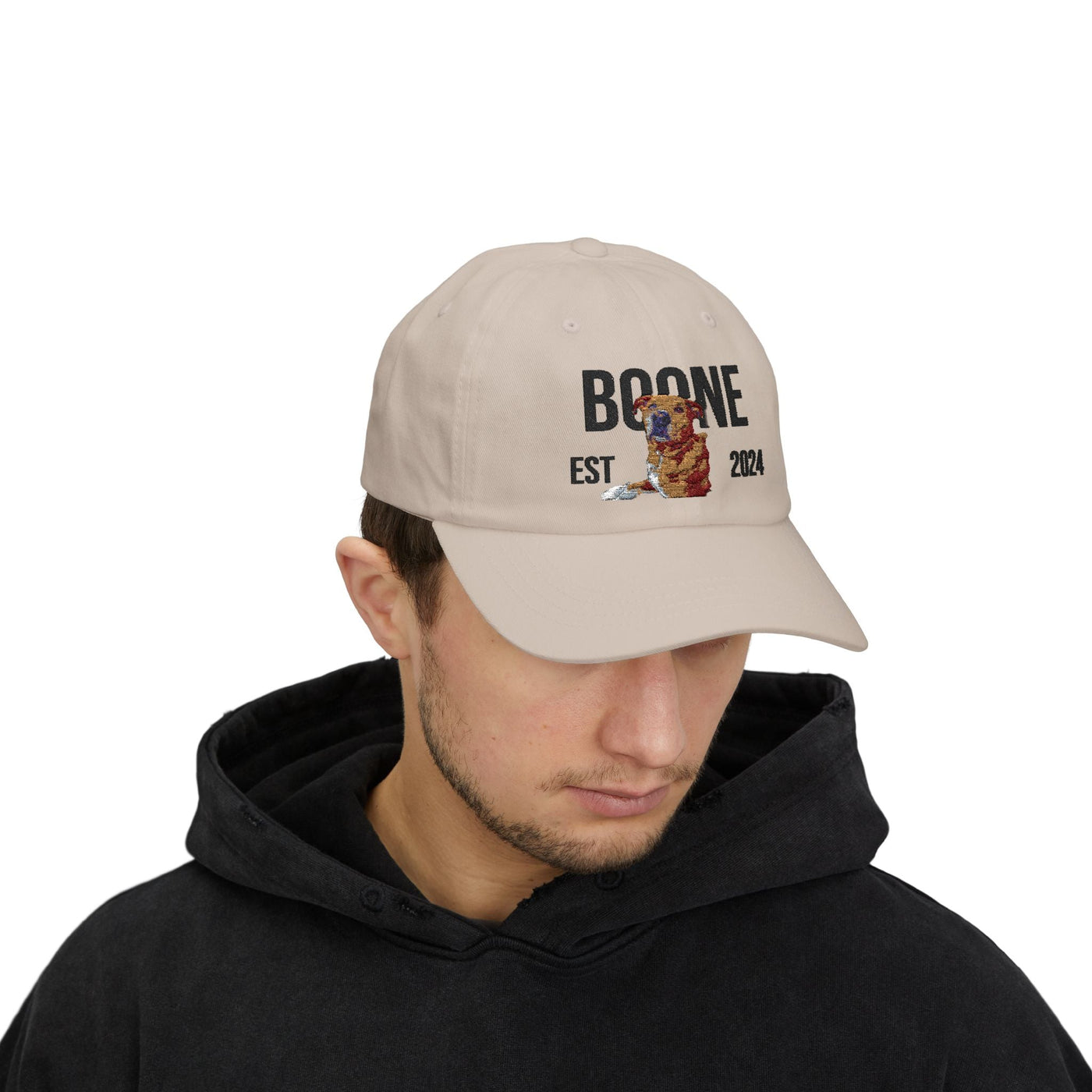Personalized Classic Dad Cap with Custom Dog Embroidery - Great Gift for Pet Lovers, Fathers Day, Birthdays, Casual Wear, Outdoor Activities Printify