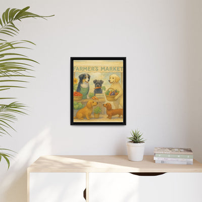 Framed Dog Art Print, Colorful Pet Decor, Animal Lover Gift, Farmhouse Wall Art, Dog Lover Home Decoration Printify
