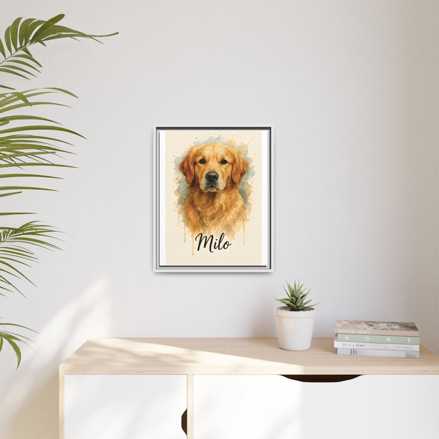 Framed Canvas, Dog Lover Decor, Lifelike Design, Home Wall Art, Matte Canvas Print, Housewarming Gift, Birthday Present for Dog Owners Printify