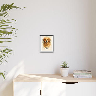Framed Canvas, Dog Lover Decor, Lifelike Design, Home Wall Art, Matte Canvas Print, Housewarming Gift, Birthday Present for Dog Owners Printify