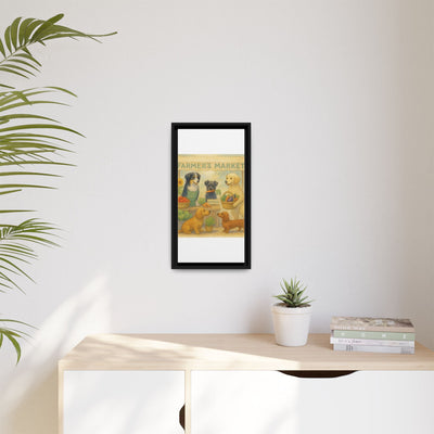 Framed Dog Art Print, Colorful Pet Decor, Animal Lover Gift, Farmhouse Wall Art, Dog Lover Home Decoration Printify