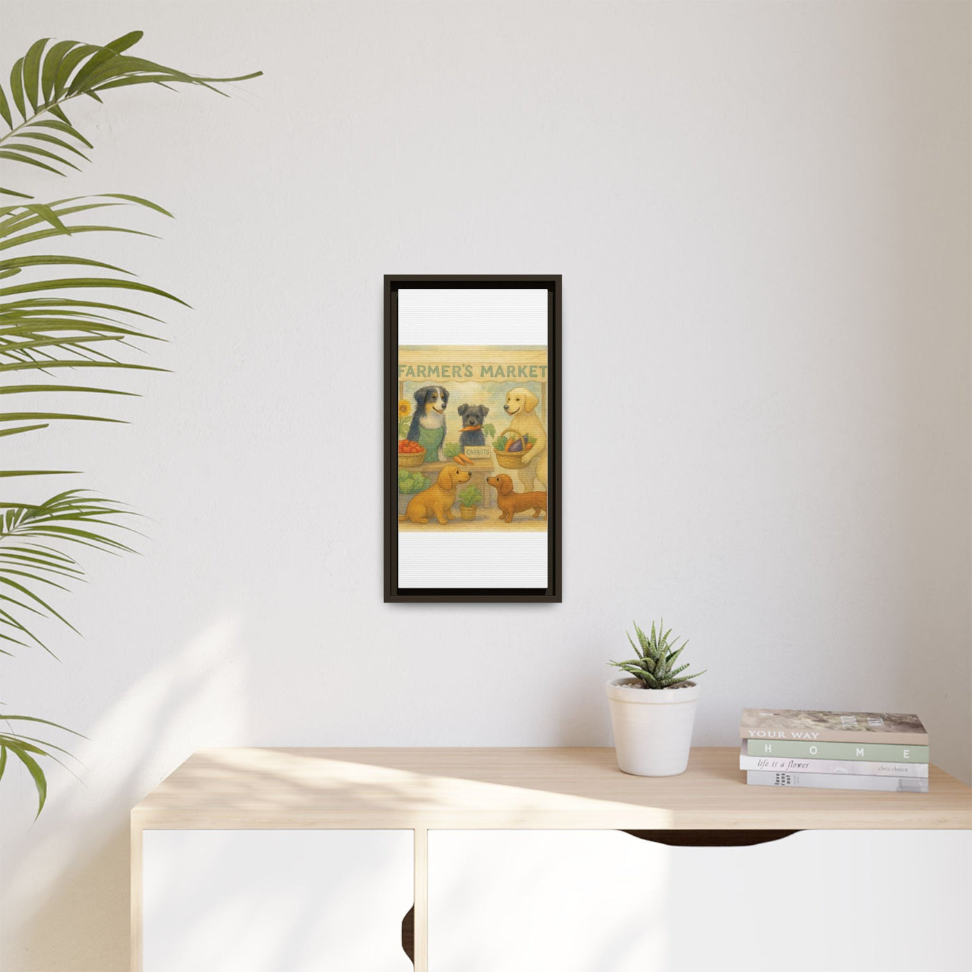 Framed Dog Art Print, Colorful Pet Decor, Animal Lover Gift, Farmhouse Wall Art, Dog Lover Home Decoration Printify
