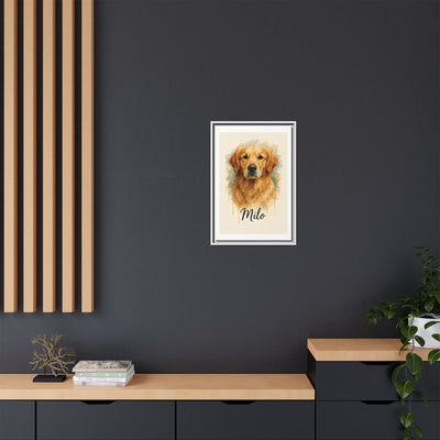 Framed Canvas, Dog Lover Decor, Lifelike Design, Home Wall Art, Matte Canvas Print, Housewarming Gift, Birthday Present for Dog Owners Printify