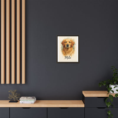 Framed Canvas, Dog Lover Decor, Lifelike Design, Home Wall Art, Matte Canvas Print, Housewarming Gift, Birthday Present for Dog Owners Printify