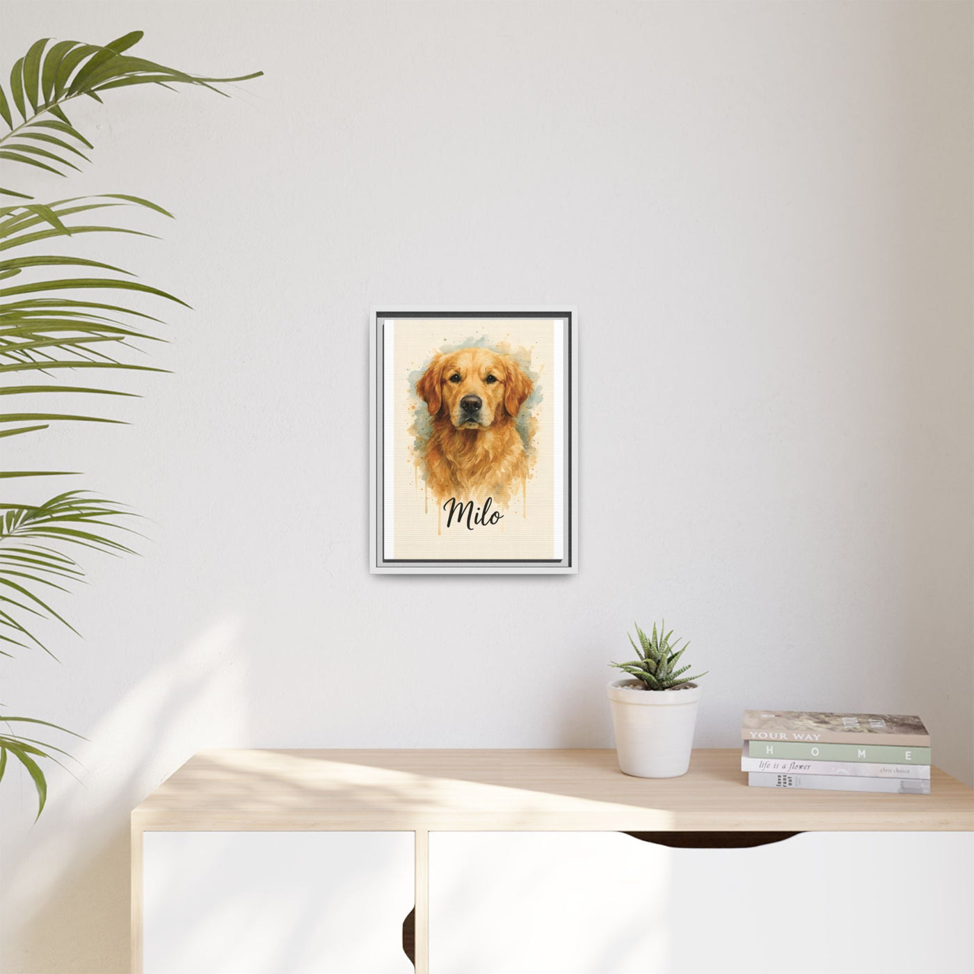 Framed Canvas, Dog Lover Decor, Lifelike Design, Home Wall Art, Matte Canvas Print, Housewarming Gift, Birthday Present for Dog Owners Printify