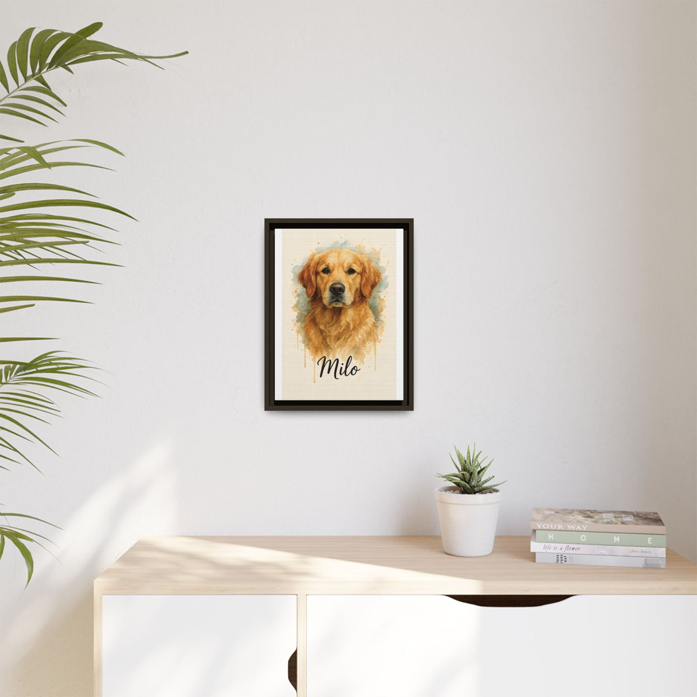 Framed Canvas, Dog Lover Decor, Lifelike Design, Home Wall Art, Matte Canvas Print, Housewarming Gift, Birthday Present for Dog Owners Printify