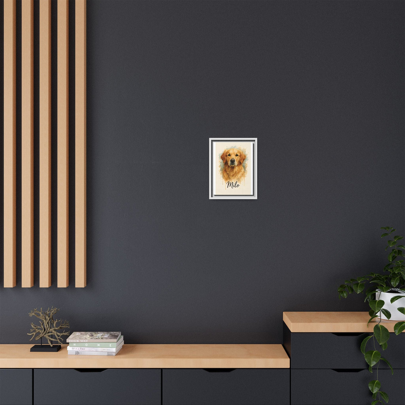 Framed Canvas, Dog Lover Decor, Lifelike Design, Home Wall Art, Matte Canvas Print, Housewarming Gift, Birthday Present for Dog Owners Printify