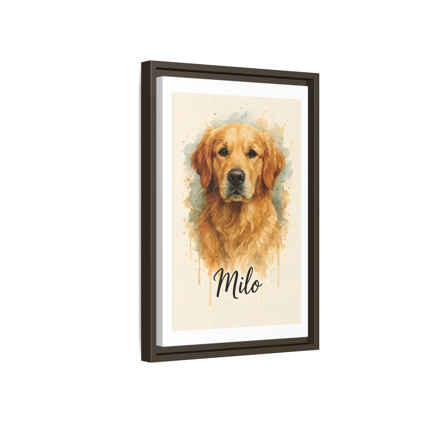 Framed Canvas, Dog Lover Decor, Lifelike Design, Home Wall Art, Matte Canvas Print, Housewarming Gift, Birthday Present for Dog Owners Printify