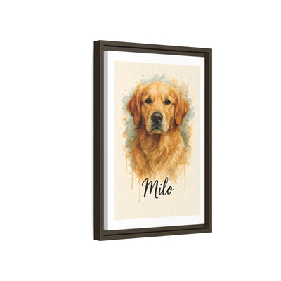 Framed Canvas, Dog Lover Decor, Lifelike Design, Home Wall Art, Matte Canvas Print, Housewarming Gift, Birthday Present for Dog Owners Printify