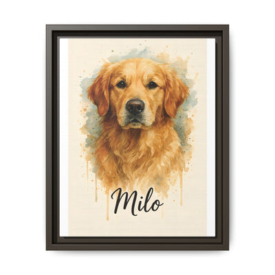 Framed Canvas, Dog Lover Decor, Lifelike Design, Home Wall Art, Matte Canvas Print, Housewarming Gift, Birthday Present for Dog Owners Printify