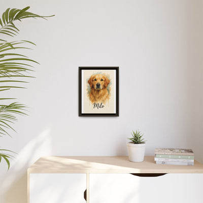 Framed Canvas, Dog Lover Decor, Lifelike Design, Home Wall Art, Matte Canvas Print, Housewarming Gift, Birthday Present for Dog Owners Printify