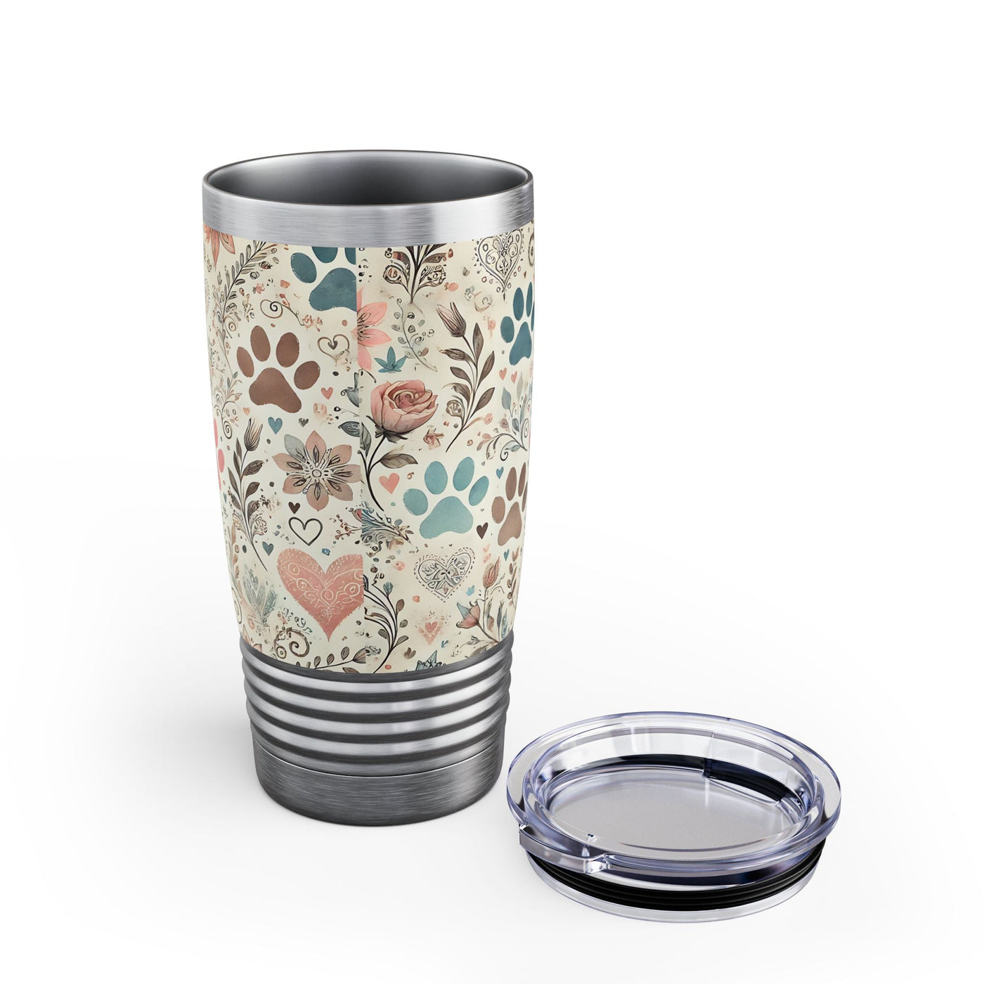 Floral Pet Lover Tumbler, 20oz - Perfect for Dog & Cat Owners, Gifts for Pet Lovers, Travel Mug, Insulated Drinkware, Animal Prints Printify