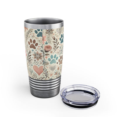 Floral Pet Lover Tumbler, 20oz - Perfect for Dog & Cat Owners, Gifts for Pet Lovers, Travel Mug, Insulated Drinkware, Animal Prints Printify