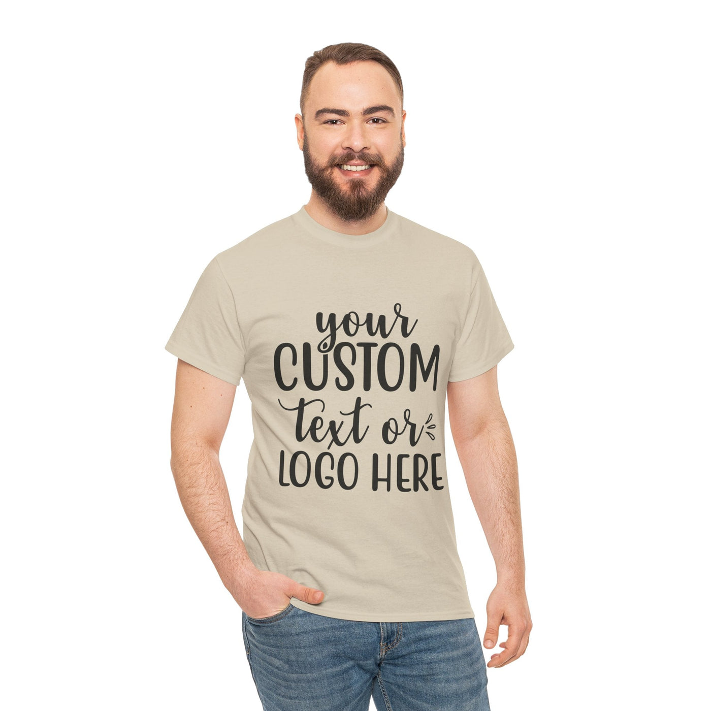Customizable Unisex Tee with Your Text or Logo, Personalizable Gift, Casual Wear, Graphic Tee, Unique Shirt, Birthday Gift Printify