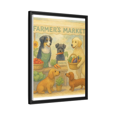 Framed Dog Art Print, Colorful Pet Decor, Animal Lover Gift, Farmhouse Wall Art, Dog Lover Home Decoration Printify