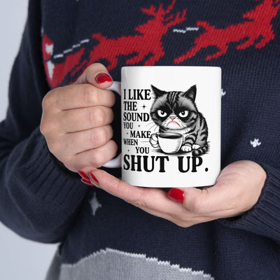 Funny Grumpy Cat Coffee Mug, Sarcastic Cat Lover Gift for Women or Men, Coworkers Funny Cat Mug, Gift for Cat Lovers, Birthday Present Printify