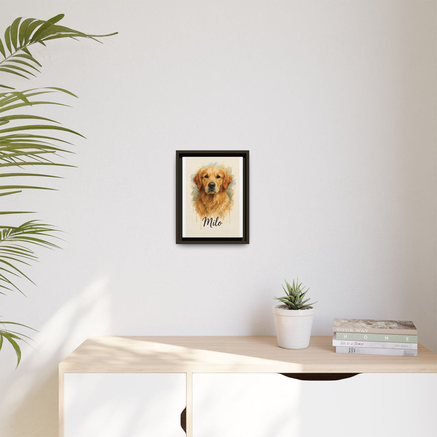 Framed Canvas, Dog Lover Decor, Lifelike Design, Home Wall Art, Matte Canvas Print, Housewarming Gift, Birthday Present for Dog Owners Printify