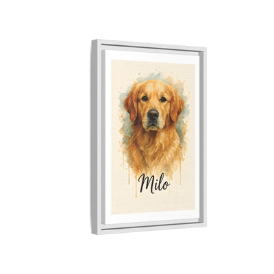 Framed Canvas, Dog Lover Decor, Lifelike Design, Home Wall Art, Matte Canvas Print, Housewarming Gift, Birthday Present for Dog Owners Printify