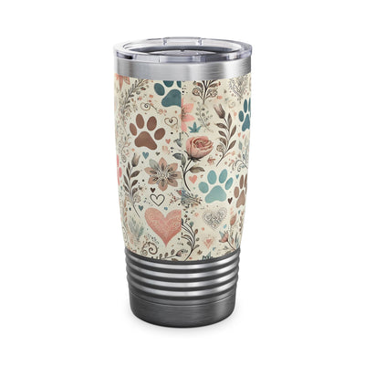 Floral Pet Lover Tumbler, 20oz - Perfect for Dog & Cat Owners, Gifts for Pet Lovers, Travel Mug, Insulated Drinkware, Animal Prints Printify