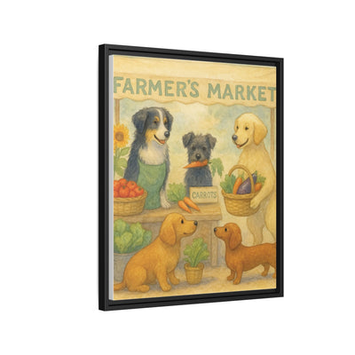 Framed Dog Art Print, Colorful Pet Decor, Animal Lover Gift, Farmhouse Wall Art, Dog Lover Home Decoration Printify