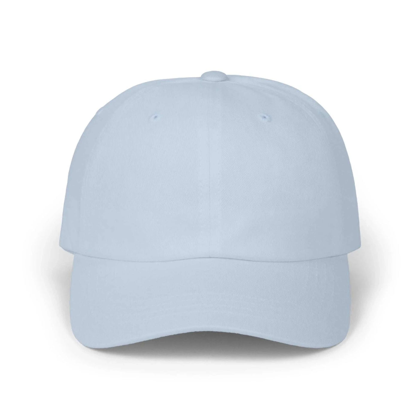 light blue cap
