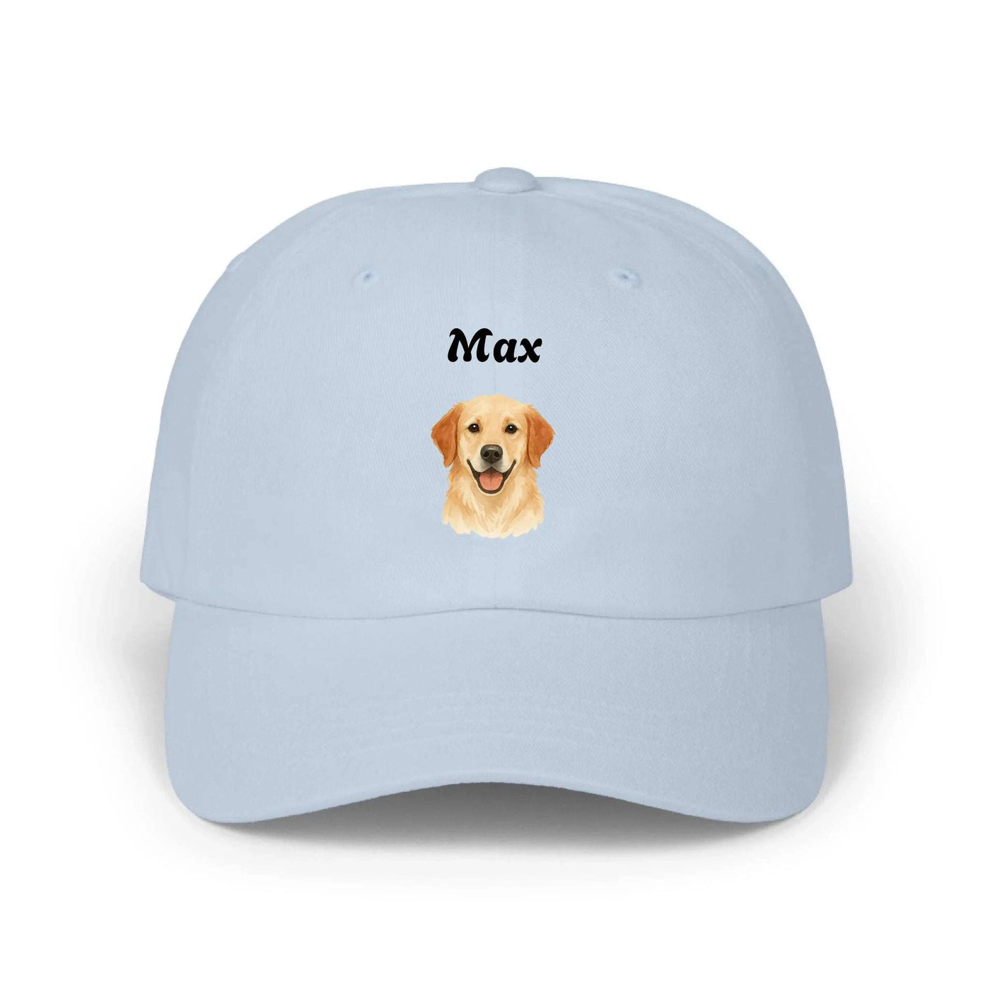 light blue cap