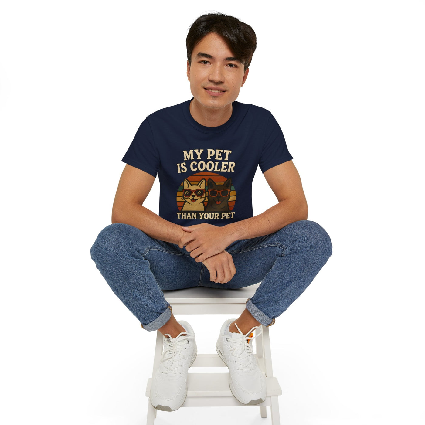 Pet Silhouette Retro Tee Printify