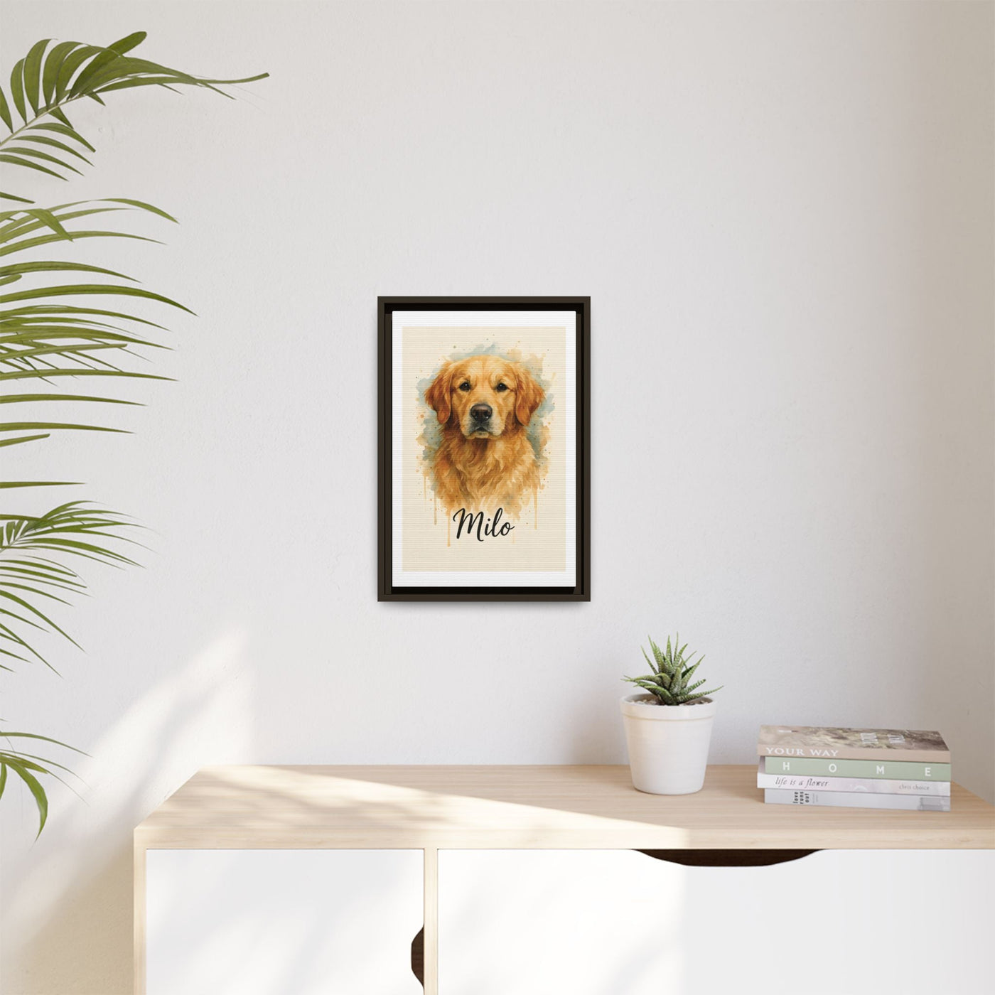 Framed Canvas, Dog Lover Decor, Lifelike Design, Home Wall Art, Matte Canvas Print, Housewarming Gift, Birthday Present for Dog Owners Printify