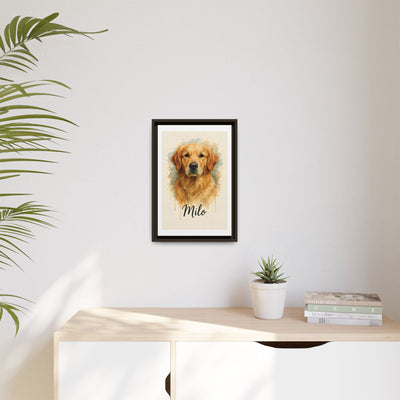 Framed Canvas, Dog Lover Decor, Lifelike Design, Home Wall Art, Matte Canvas Print, Housewarming Gift, Birthday Present for Dog Owners Printify