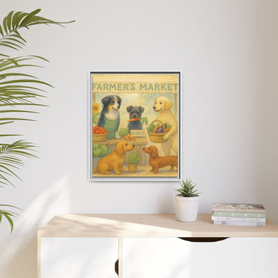 Framed Dog Art Print, Colorful Pet Decor, Animal Lover Gift, Farmhouse Wall Art, Dog Lover Home Decoration Printify