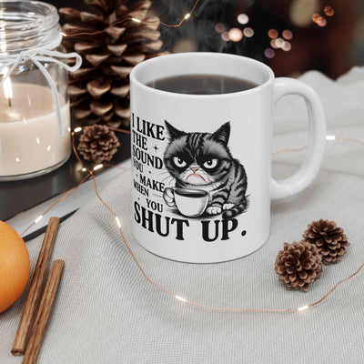 Funny Grumpy Cat Coffee Mug, Sarcastic Cat Lover Gift for Women or Men, Coworkers Funny Cat Mug, Gift for Cat Lovers, Birthday Present Printify