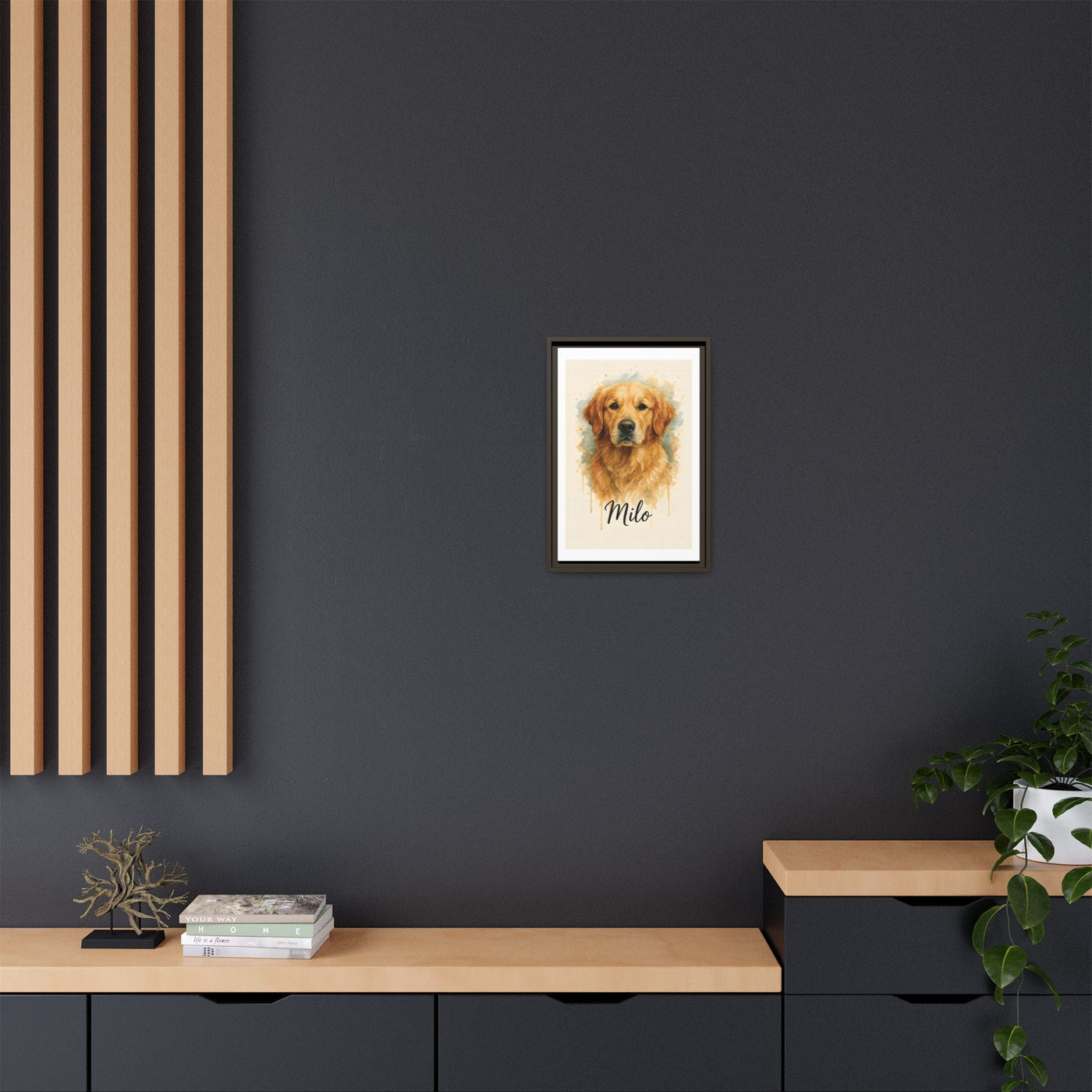 Framed Canvas, Dog Lover Decor, Lifelike Design, Home Wall Art, Matte Canvas Print, Housewarming Gift, Birthday Present for Dog Owners Printify