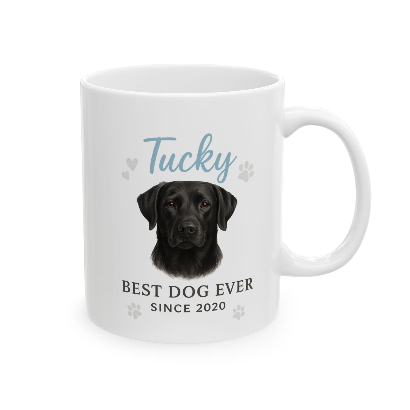 Personalized Illustrated Dog Portrait Ceramic Mug, Custom Pet Mug, Gift for Dog Moms, Custom Illustrated Dog Portrait Coffee Mug, Best Dog Printify