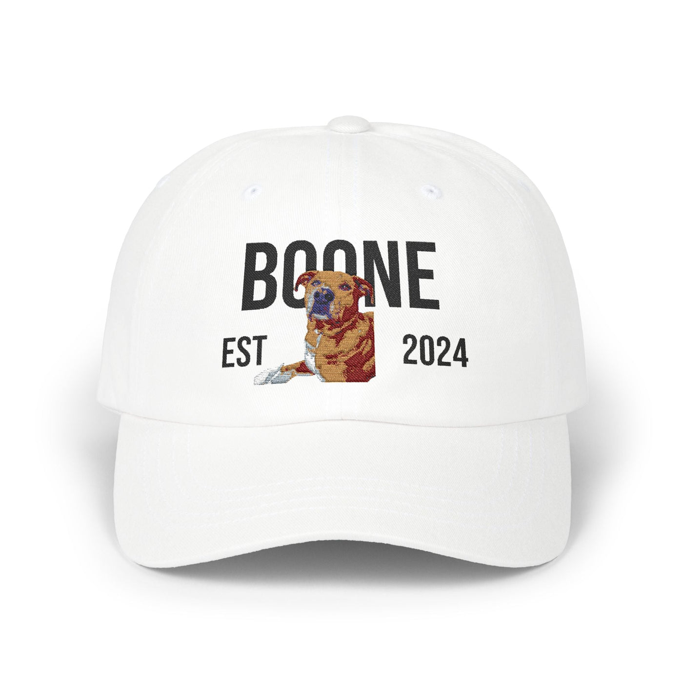 Personalized Classic Dad Cap with Custom Dog Embroidery - Great Gift for Pet Lovers, Fathers Day, Birthdays, Casual Wear, Outdoor Activities Printify