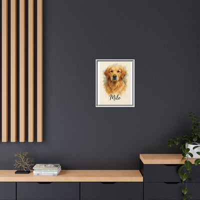 Framed Canvas, Dog Lover Decor, Lifelike Design, Home Wall Art, Matte Canvas Print, Housewarming Gift, Birthday Present for Dog Owners Printify