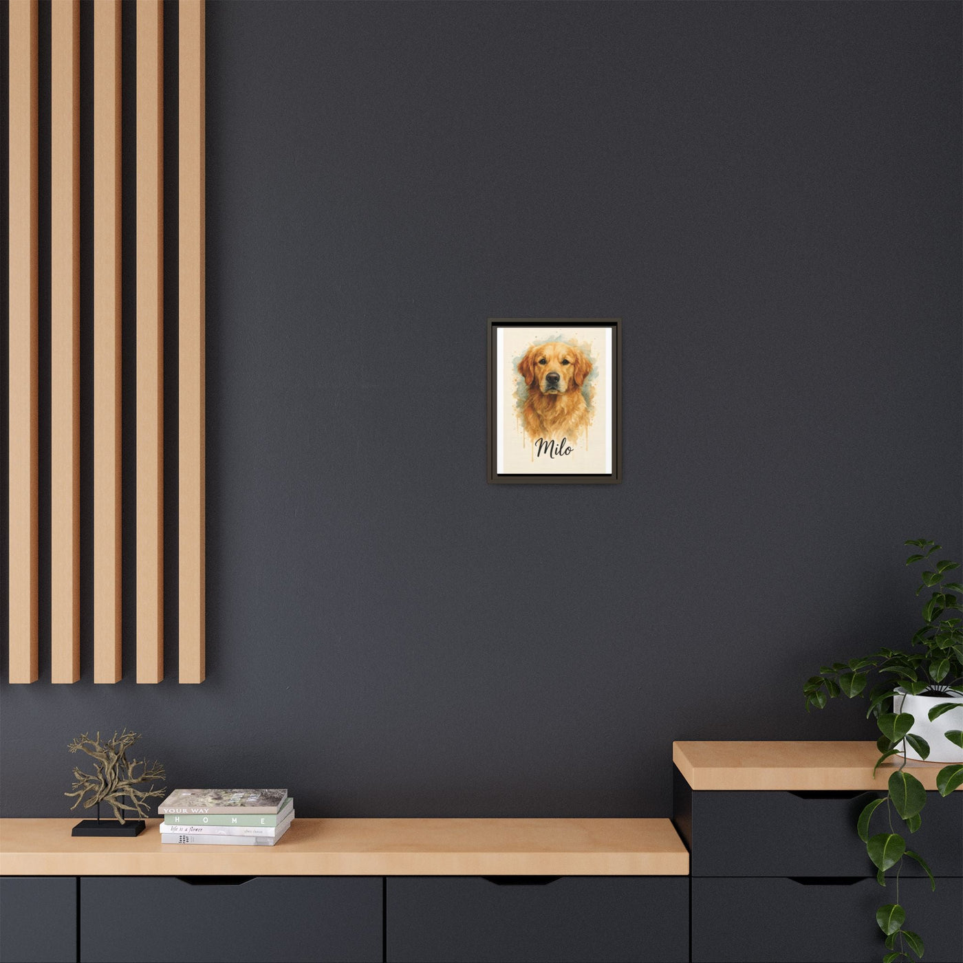Framed Canvas, Dog Lover Decor, Lifelike Design, Home Wall Art, Matte Canvas Print, Housewarming Gift, Birthday Present for Dog Owners Printify