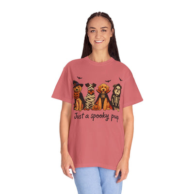 Halloween Dog T-shirt, Pumpkin Patch Design, Unisex Tee for Dog Lovers, Spooky Vibes, Trick-or-Treating Shirt, Casual Halloween Party Printify