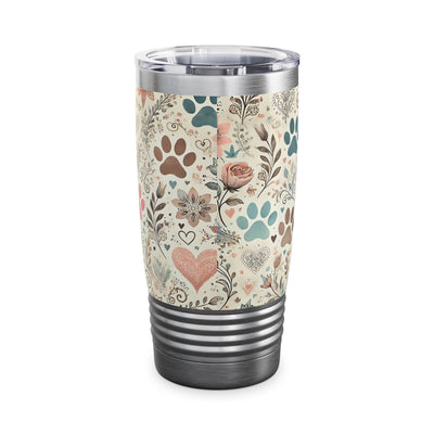 Floral Pet Lover Tumbler, 20oz - Perfect for Dog & Cat Owners, Gifts for Pet Lovers, Travel Mug, Insulated Drinkware, Animal Prints Printify