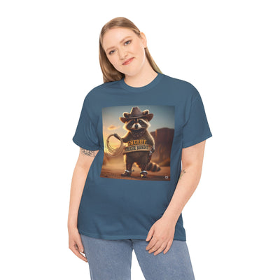 "Sheriff Trash Bandit" Raccoon Cowboy Graphic Tee - Quirky Western Animal Lover T-Shirt Printify