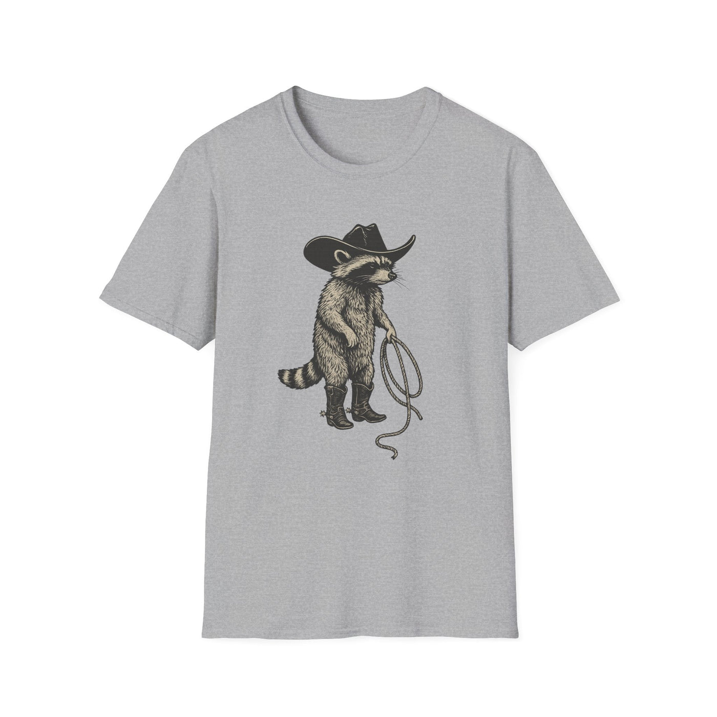 Cowboy Raccoon Unisex T-Shirt, Western Animal Tee, Rustic Country Gift, Funny Graphic Shirt, Outdoor Lover Apparel Printify