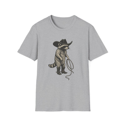 Cowboy Raccoon Unisex T-Shirt, Western Animal Tee, Rustic Country Gift, Funny Graphic Shirt, Outdoor Lover Apparel Printify